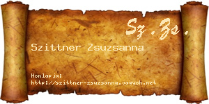 Szittner Zsuzsanna névjegykártya