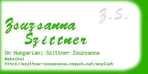 zsuzsanna szittner business card